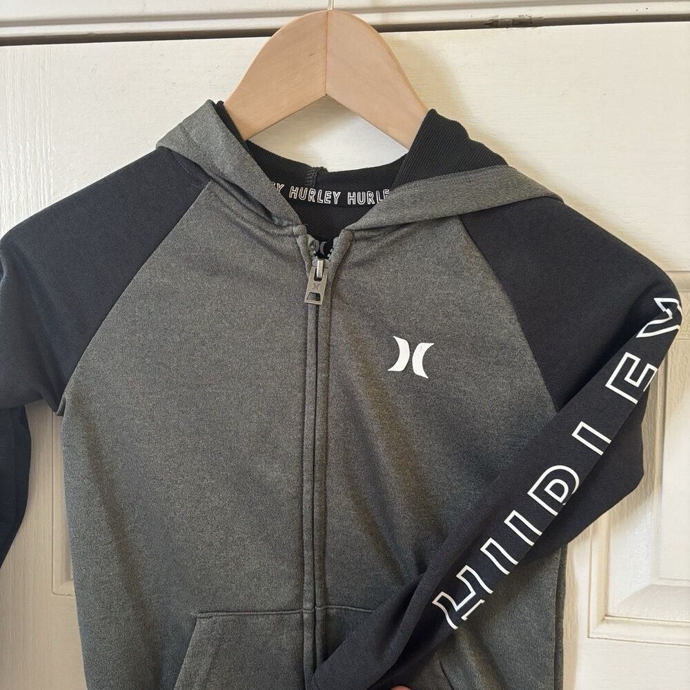Hurley Boys Kids Jacket Hooded‎ H20 Dri Size 5 4-5 Years Comfort Logo Outdoors - Picture 6 of 13
